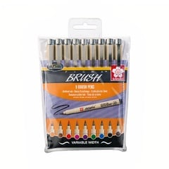 Set umetničkih flomastera SAKURA Pigma Brush - 9 delni