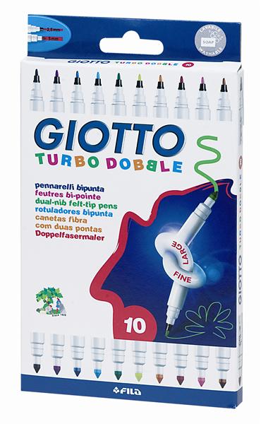 Flomasteri GIOTTO Turbo Dobble - 10 boja