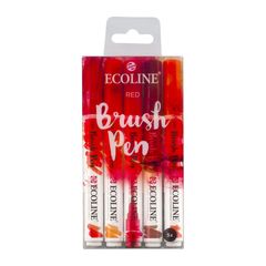 Akvarel olovke Ecoline Brush Pen Red | Set od 5 komada