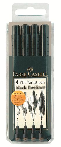Flomasteri Art Pen PITT set 4 [XS -S - F - M] crna