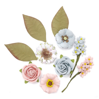 3D papirni cvetovi i listovi - set od 10 komada