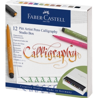 Kaligrafski flomasteri Faber-Castell Pitt - studio boh 12 komada