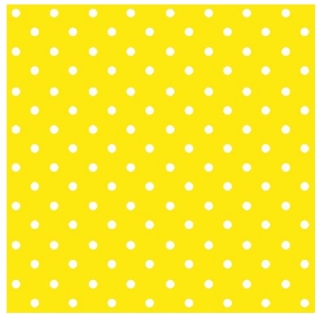Salvete za dekupaž Yellow Dots - 1 komad