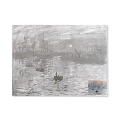 Platno na kartonu sa skicom umentičkog dela - Monet "Impression Sunrise" 