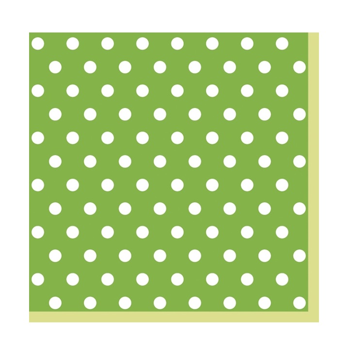 Salveta za dekupaž - Zelena sa tufnama - 1 komad