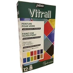 Set boja za stakli Pebeo Vitrail 12 x 20 ml 