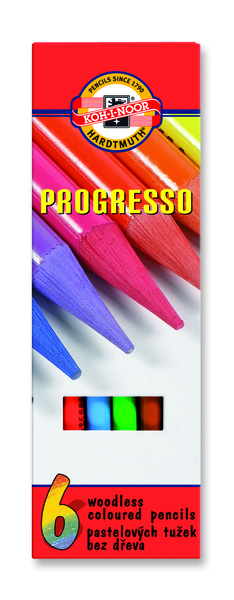 Set pastelnih olovki u lakovanom omotu PROGRESSO - 6-delni