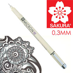 Flomaster za tehničko crtanje SAKURA Pigma Micron BLACK  - razne debljine